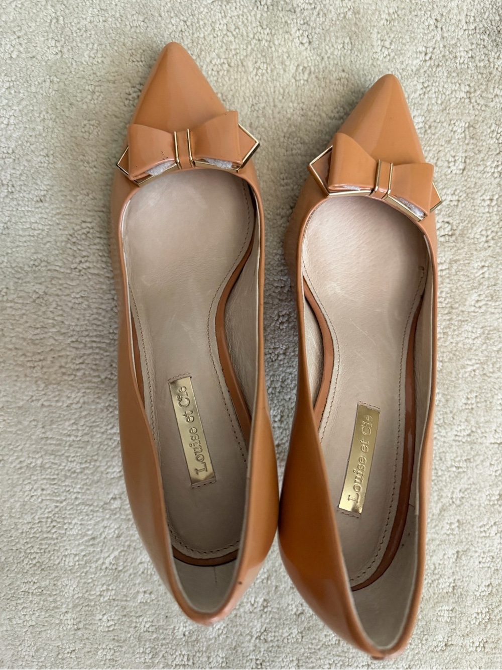 Women's Dusty Rose / Pink Patent Pointed-Toe Bow Heels - Picture 4 of 8